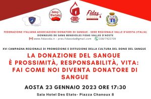 Campagna regionale di promozione e diffusione della cultura del dono del sangue